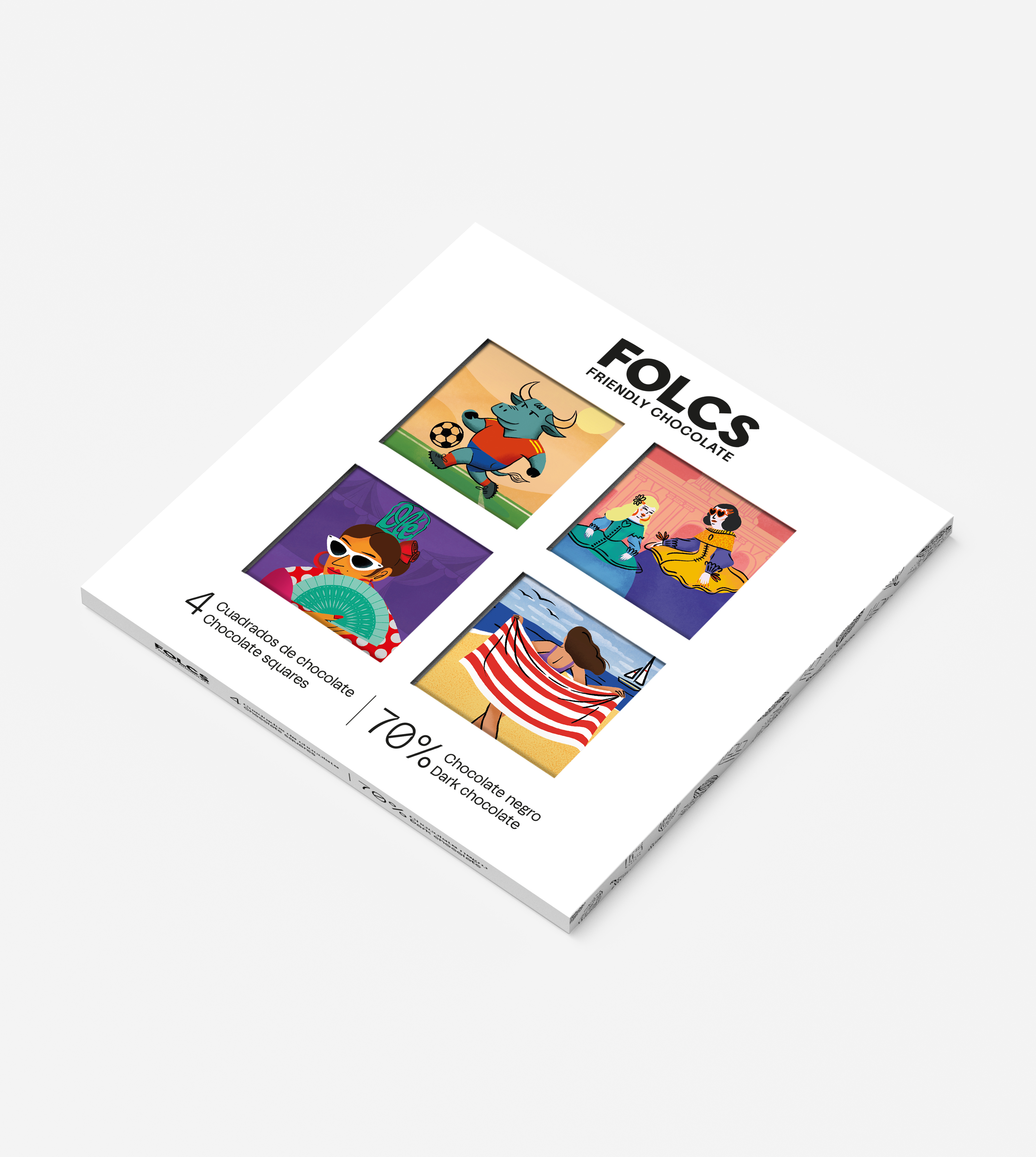Pack cuadrados de chocolate x4