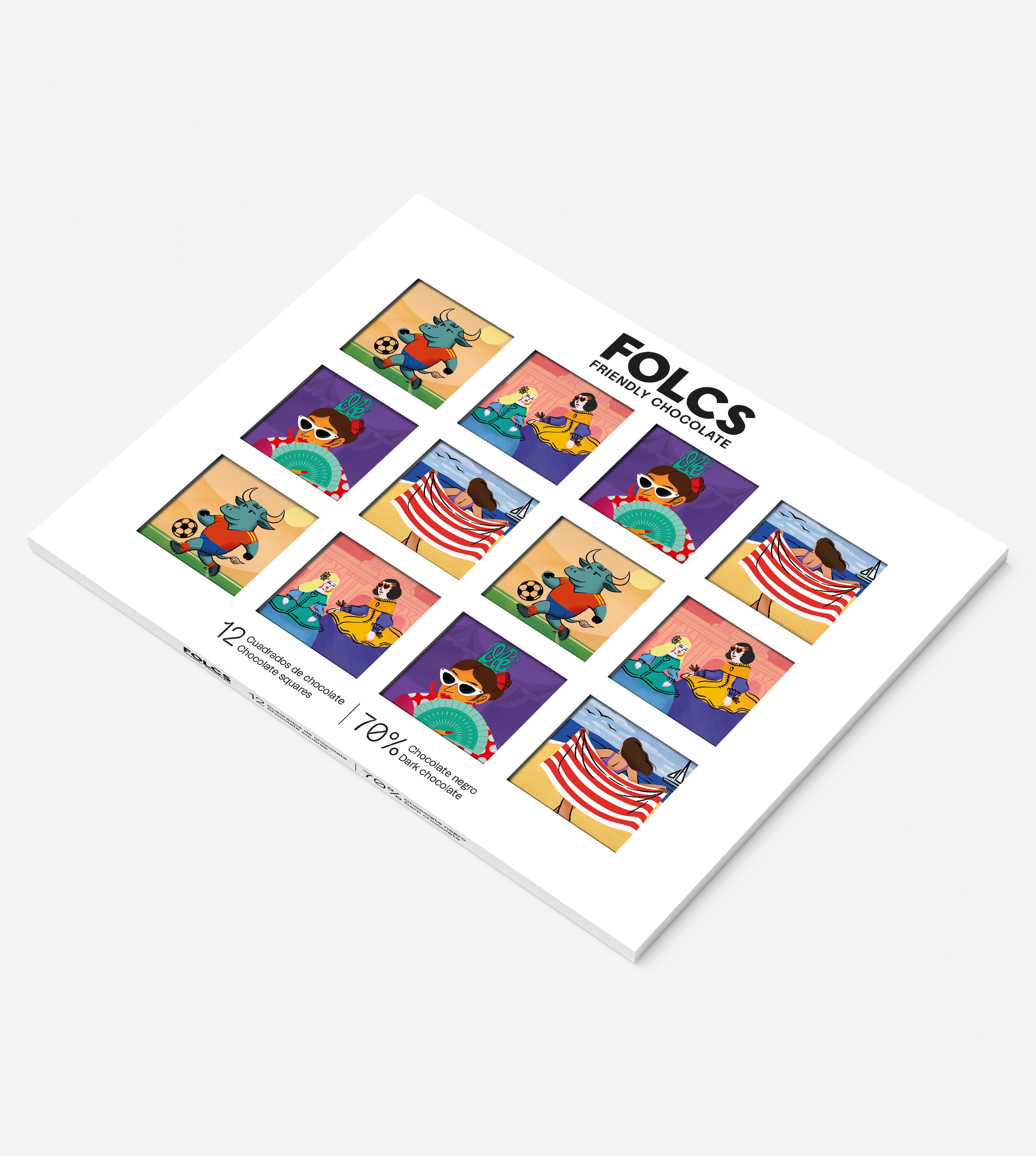 Pack cuadrados de chocolate x12